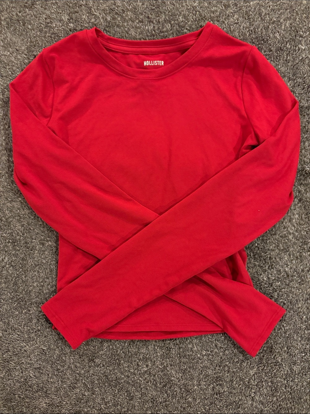 Hollister Bright Red Long-Sleeve Top
